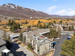 Bird's eye view of a mountain backdrop