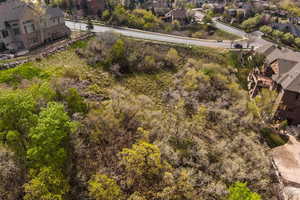 Aerial view of residential area