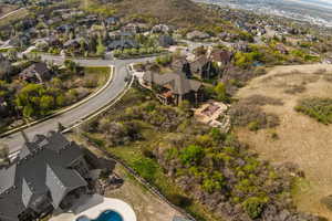 Aerial view of residential area