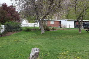 View of fenced yard