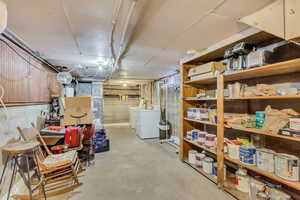 View of unfinished basement
