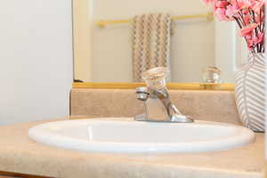 Bathroom view of vanity