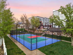 View of basketball court with community basketball court