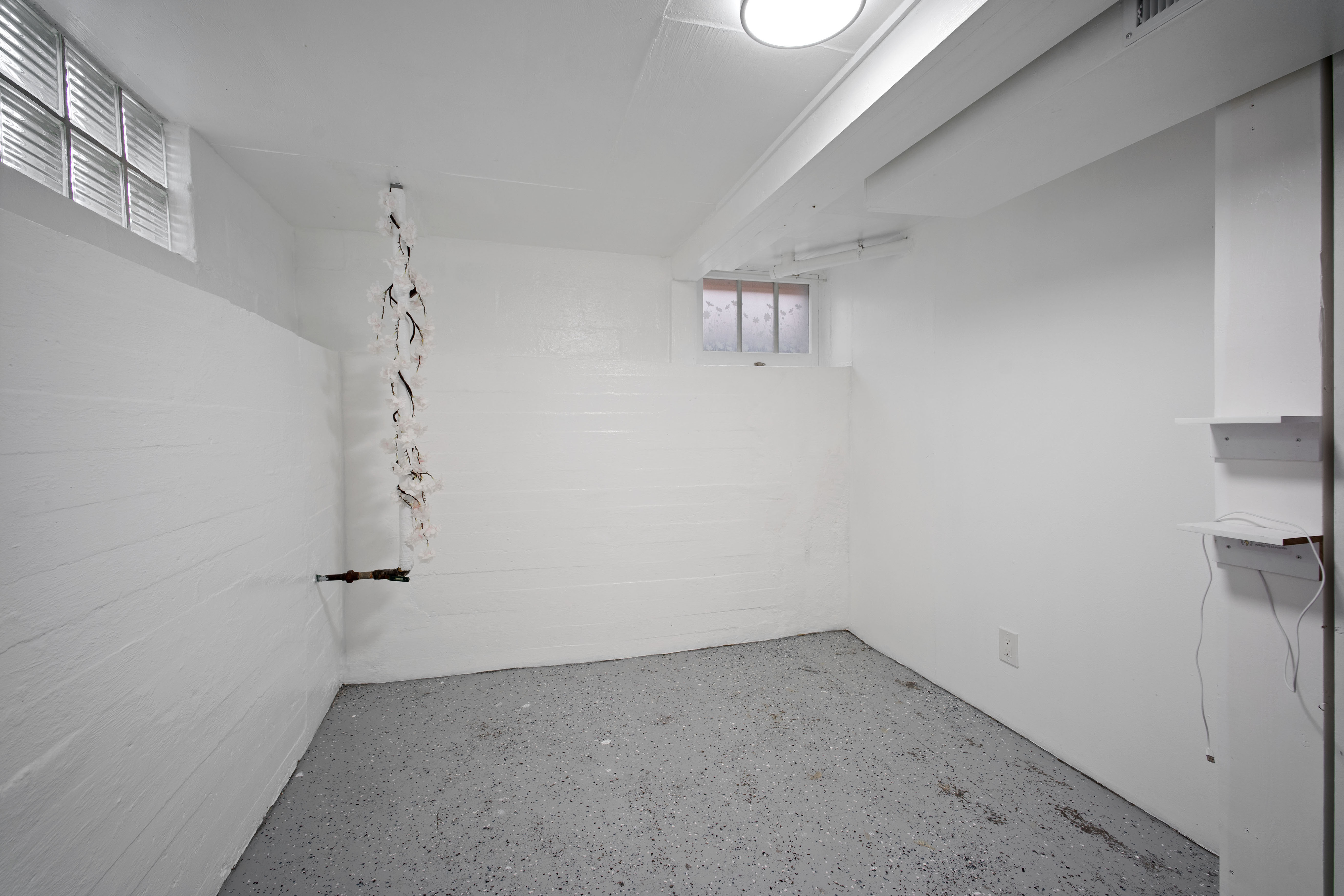 View of bedroom basement