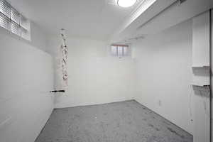 View of bedroom basement