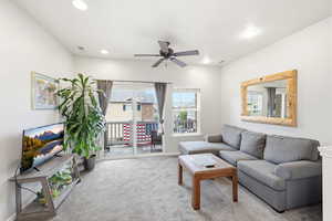 Light open  living area.