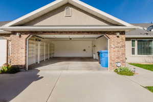 Garage with driveway