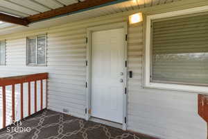 View of exterior entry