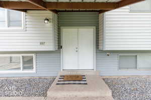 View of exterior entry