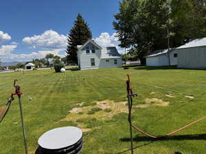 Backyard with RV hook-ups