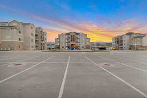 View of uncovered parking lot