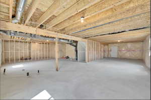 View of unfinished basement