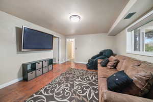 Family room down stairs again with a nice big window providing great natural light.