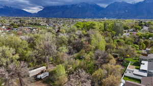 View of mountain backdrop with nearby suburban area