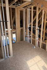 View of unfinished attic