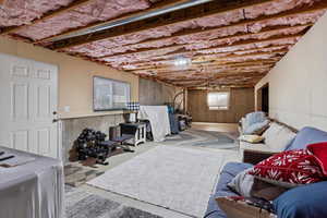 View of basement with walkout