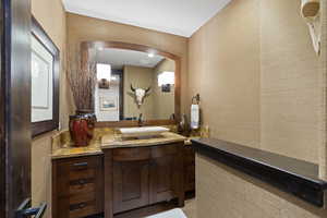 Half bath featuring vanity