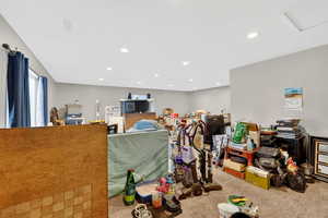 Master Bedroom View of carpeted living room