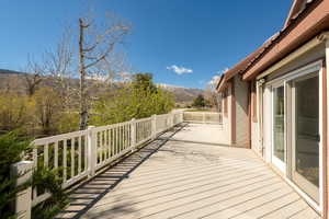 Deck with a mountain view