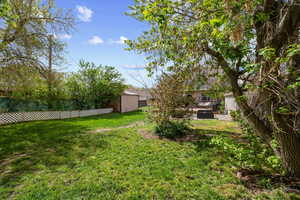 View of fenced yard