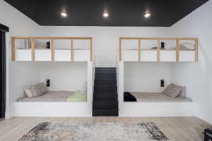 Mudroom featuring light wood-style flooring