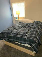Bedroom featuring carpet floors