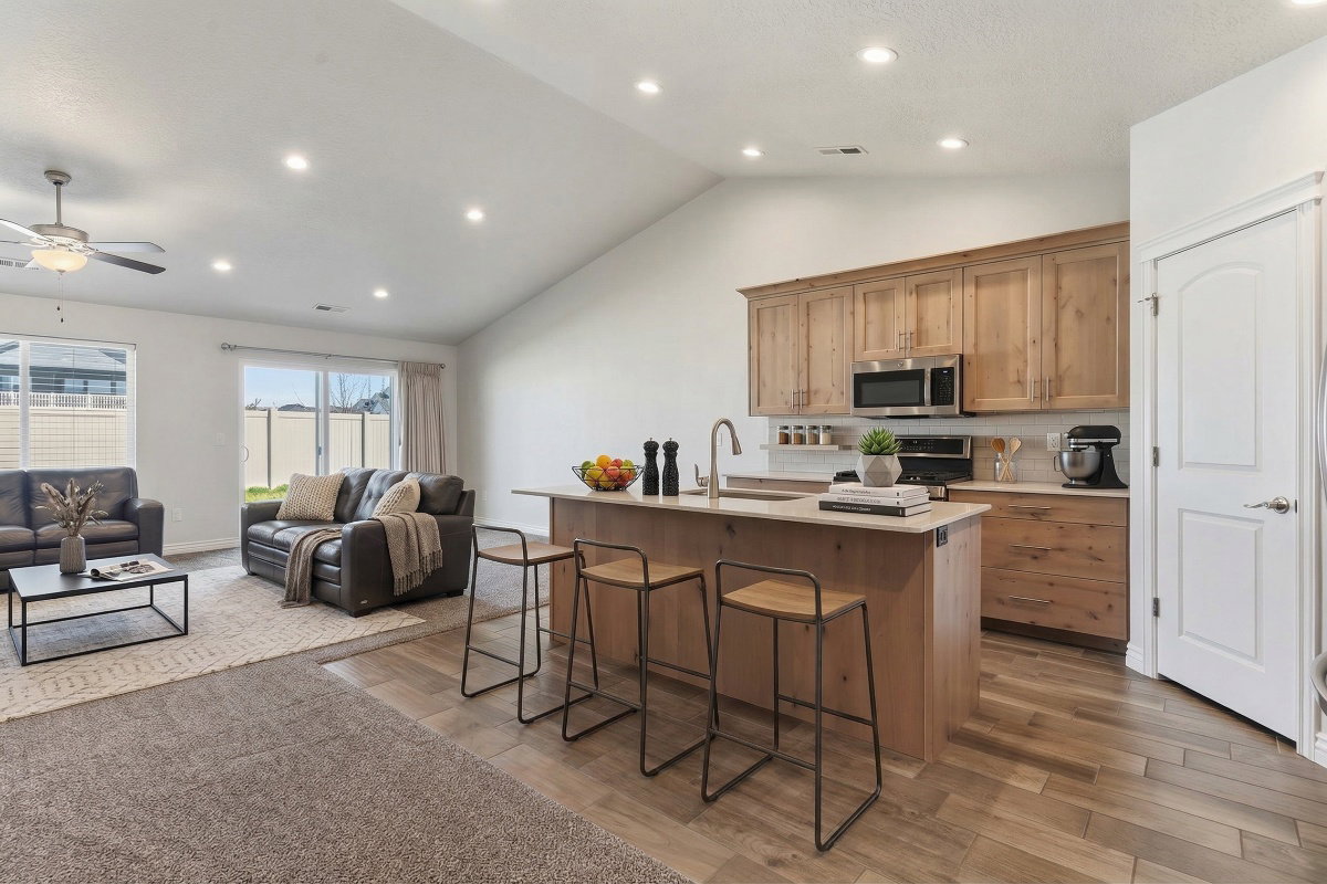 Virtually staged kitchen