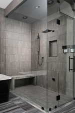 Bathroom with a shower stall