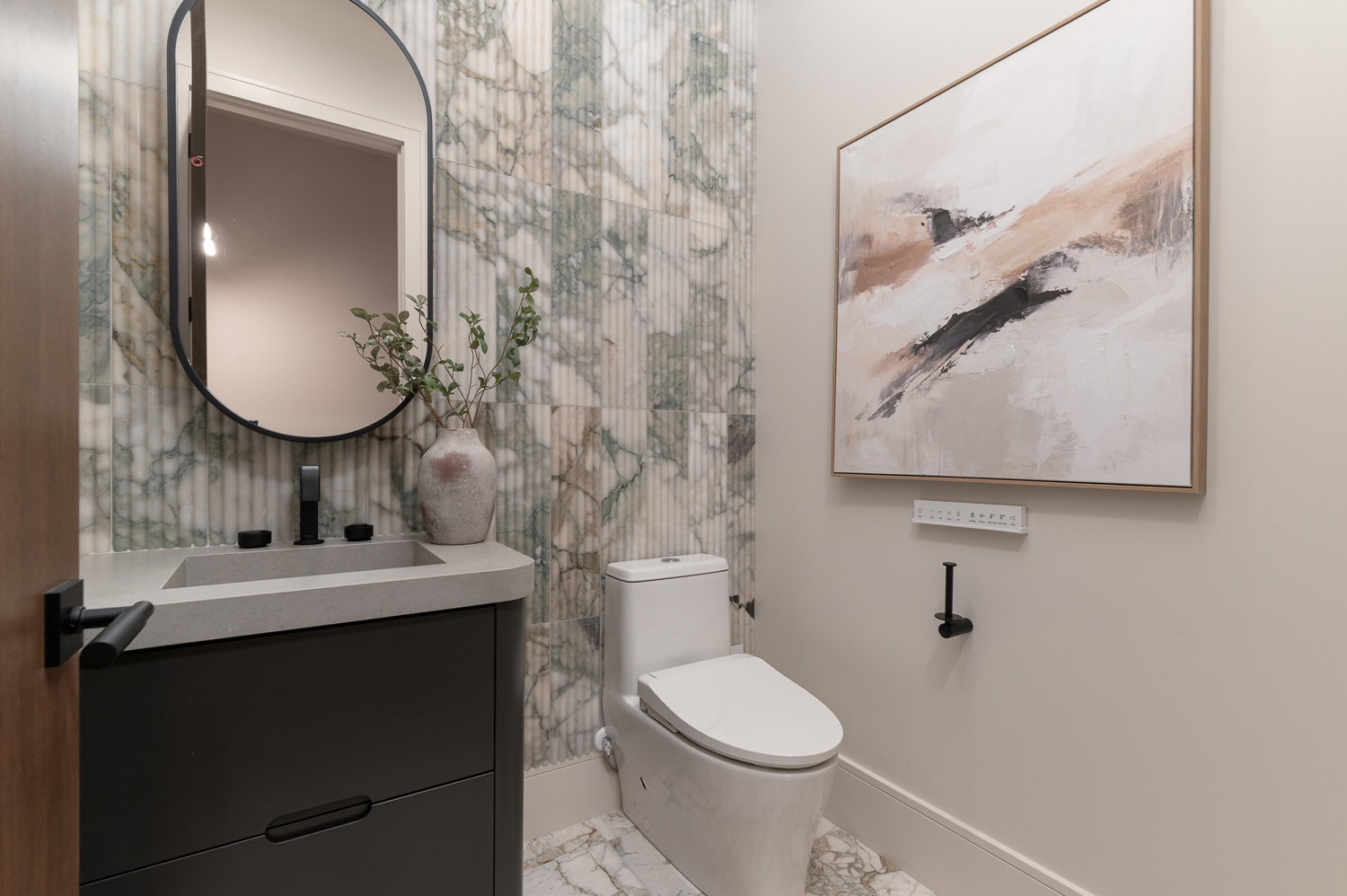 Bathroom with toilet and vanity