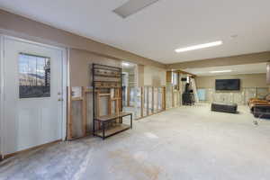 View of below grade area