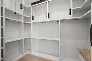 View of walk in closet