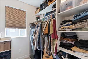 View of walk in closet