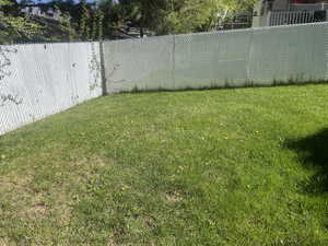 View of fenced yard