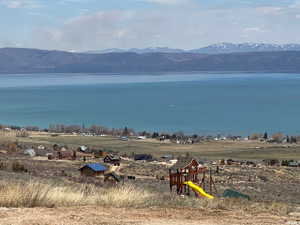 Water view featuring mountains