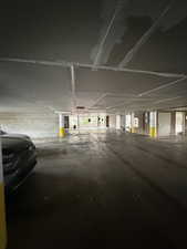 View of gated parking area
