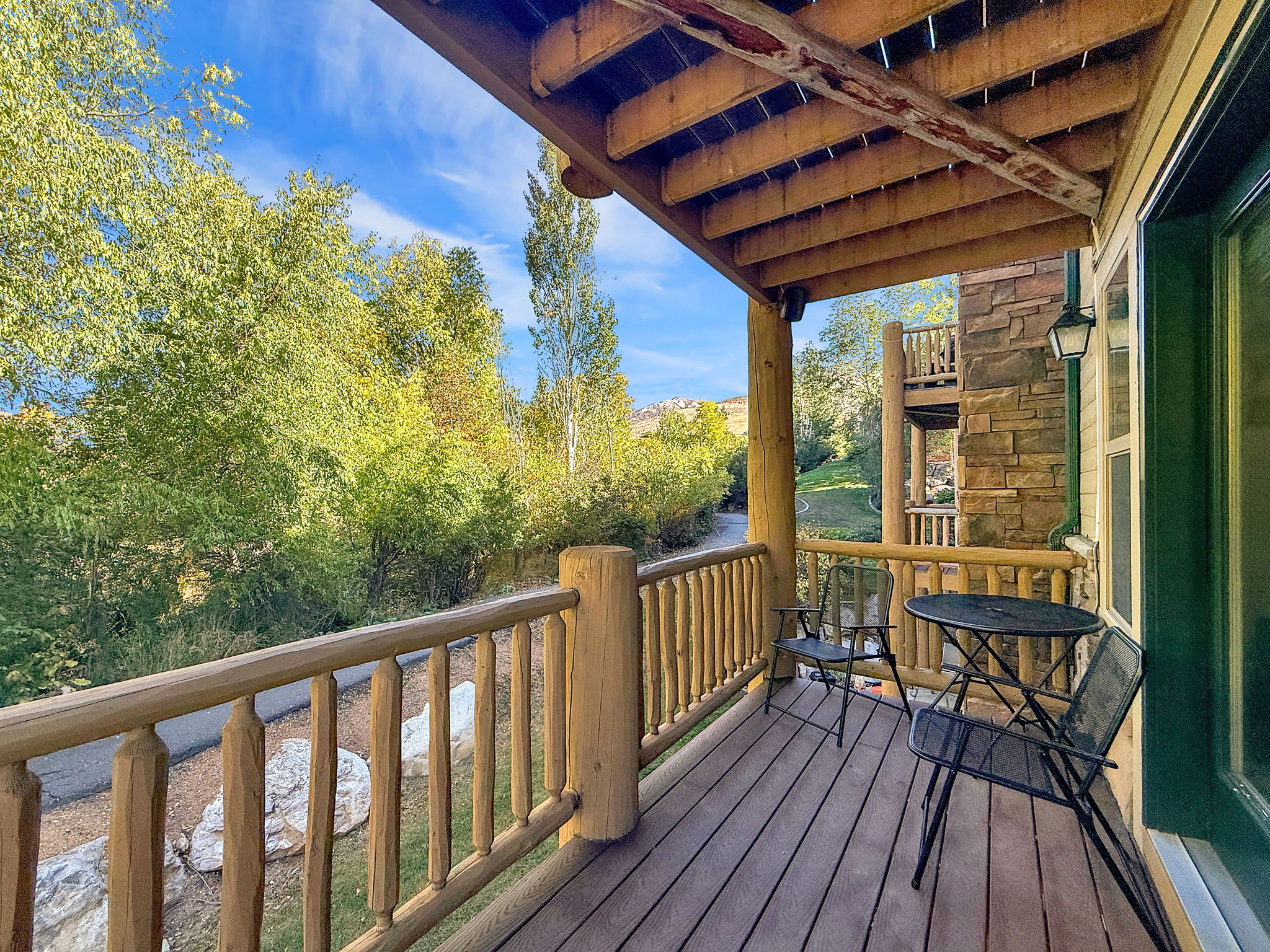 View of wooden terrace