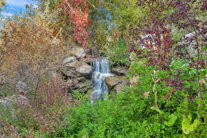 Exterior view of a small pond