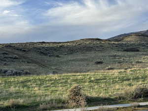 Mountain view with rural landscape