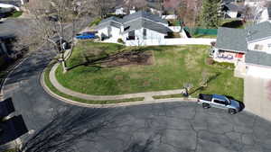 Aerial view of residential area