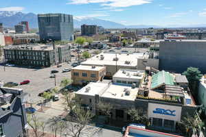 View of urban area featuring mountains