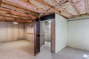 View of unfinished below grade area