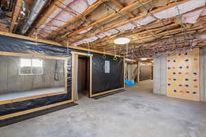 View of below grade area