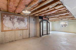 View of below grade area