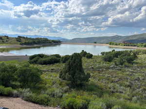 Water view with a mountain backdrop
