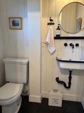 Half bathroom with toilet
