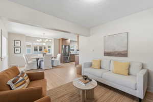 all natural wood floors throughout the main level