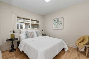 bedroom with tons of natural light