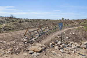 View of yard with a view of countryside