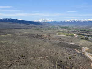 Mountain view with rural landscape