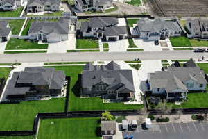 Aerial view of residential area